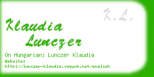 klaudia lunczer business card